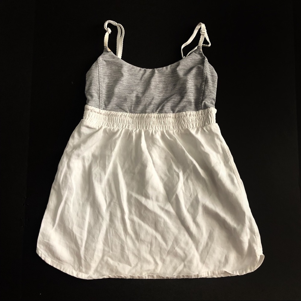 LuluLemon Athletic 'Bliss Tank' Top Gray and White